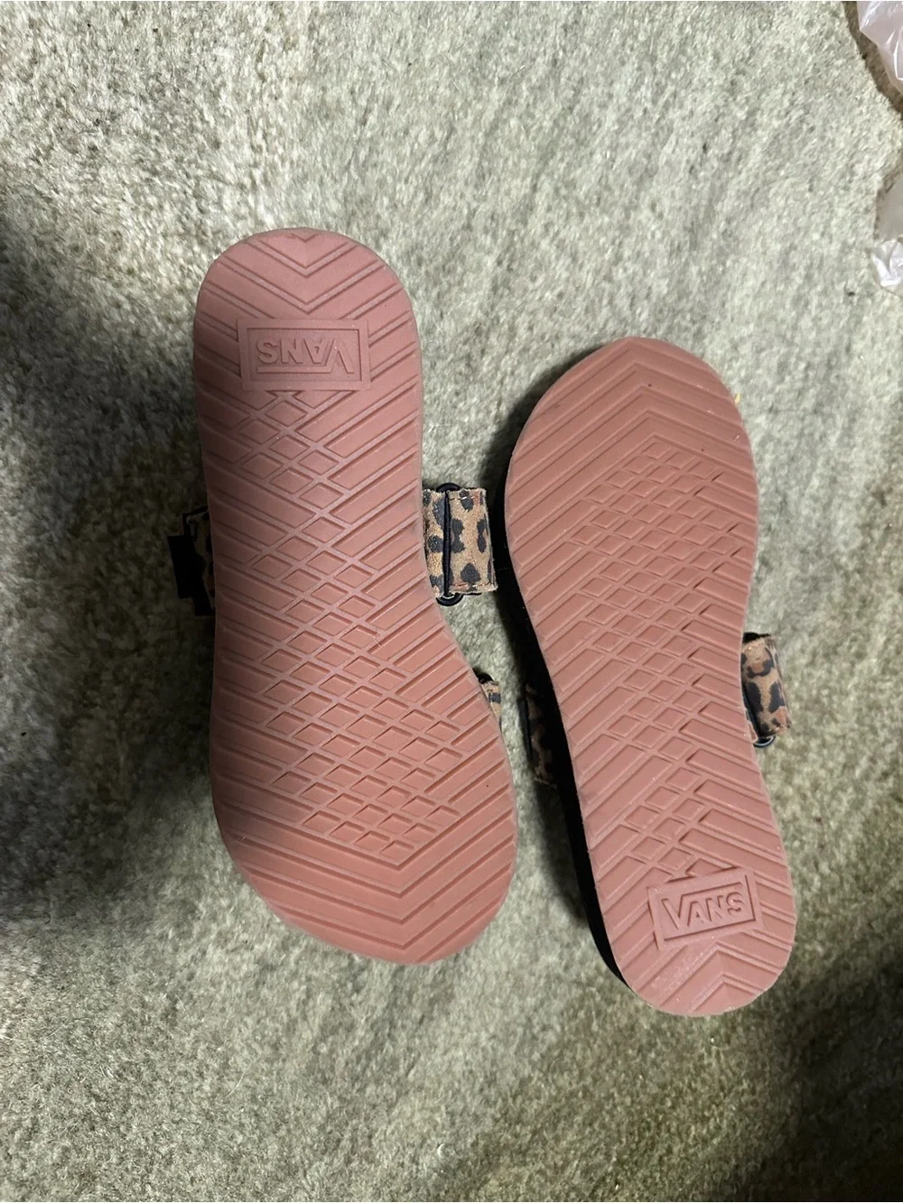 Vans Women's Leopard Double-Strap Slide Sandals - Black & Brown